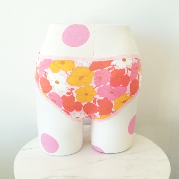 Victoria's Secret Vintage Floral HTF Soft Cotton Modal Hiphugger Panty HippieNWT - Picture 4 of 14